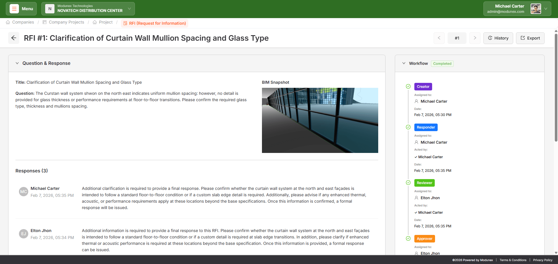 RFI Lifecycle in Construction