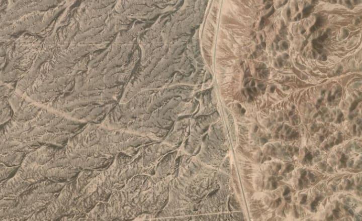 Satellite imagery of WTG-07 to WTG-12 completion walk route