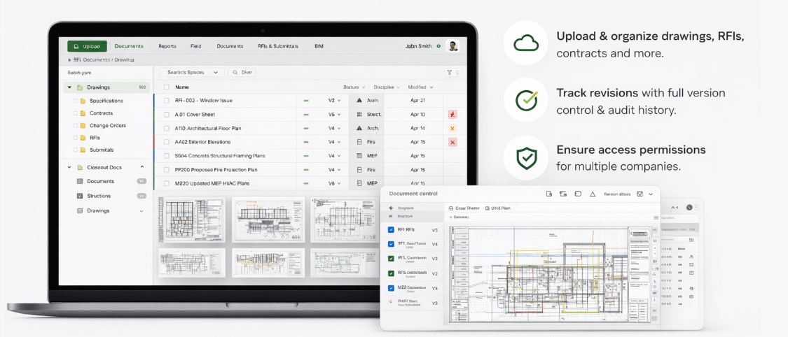 Construction Document Management System - Centralized Drawing and Spec Control
