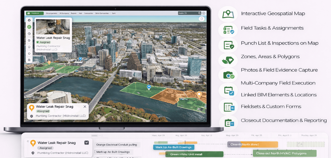 Construction GeoMap Field Execution - Location-Based Task Management and Site Tracking