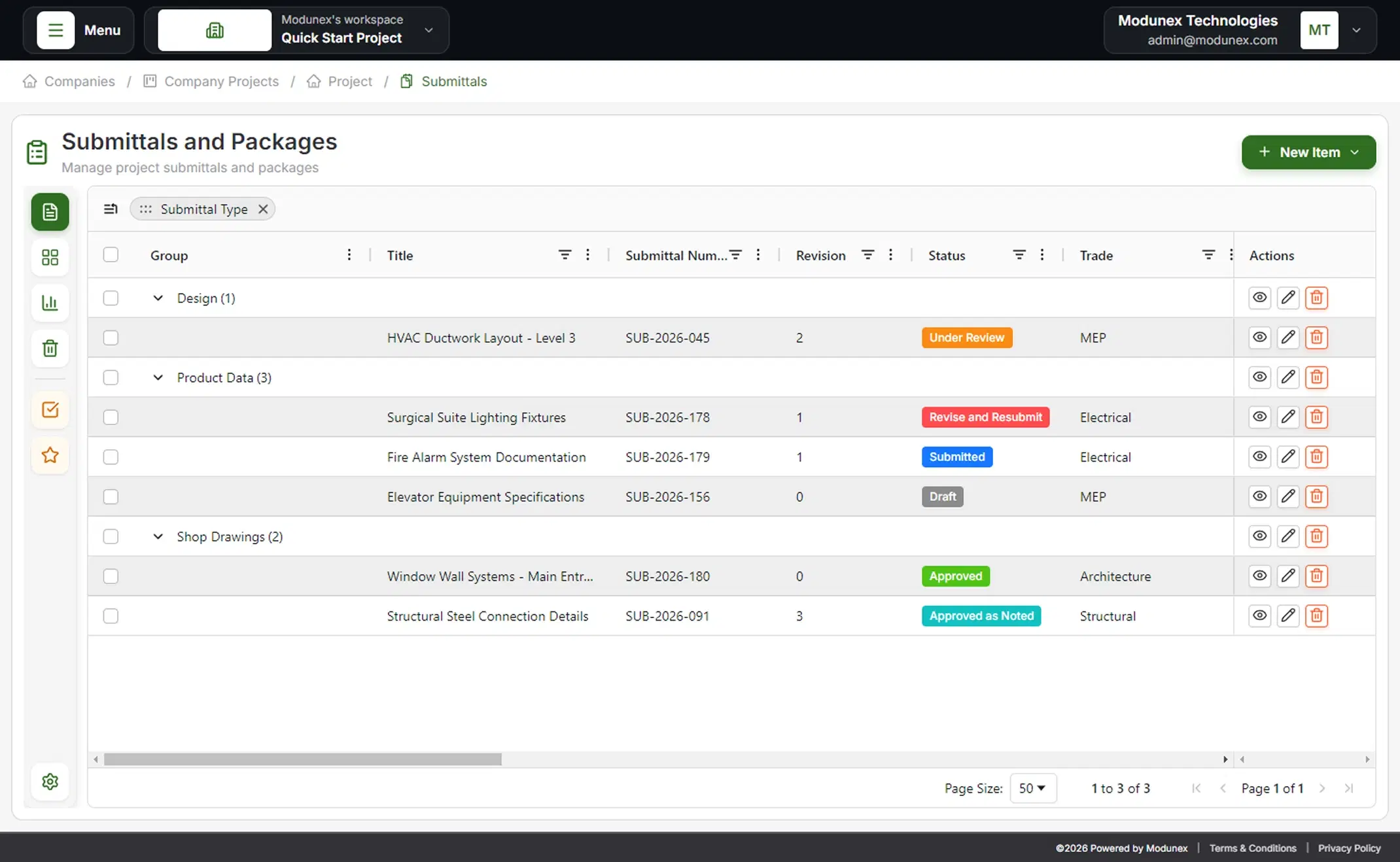 Modunex construction management platform